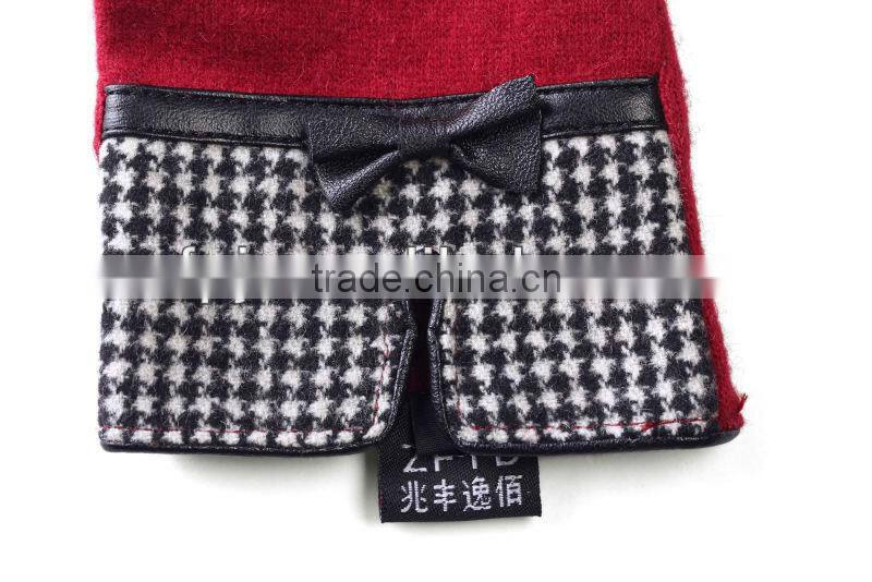 ZF3005 Genuine Cheap Wool Lady dress Fashion Gloves
