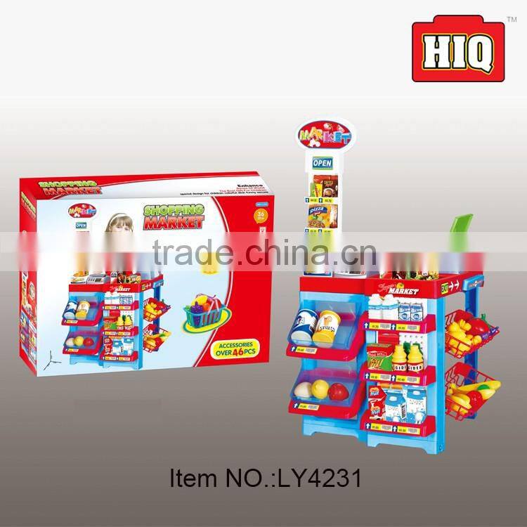 New style funny kids cash register shopping cart toy for sale