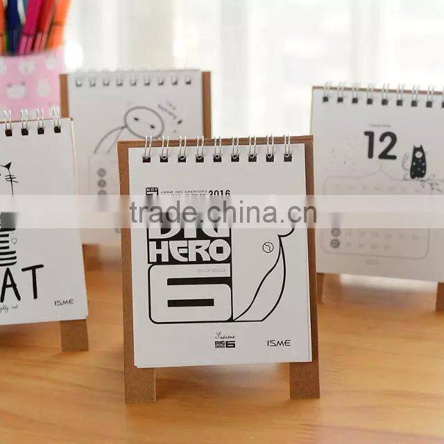 2015 Excellent promotion desk calendar design/table calendar printing/table desk calendar design