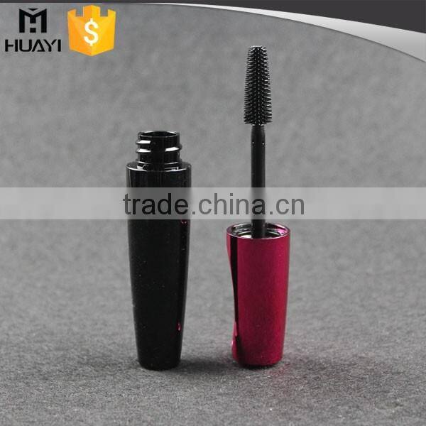 empty mascara case with colorful UV cap for cosmetic packaging