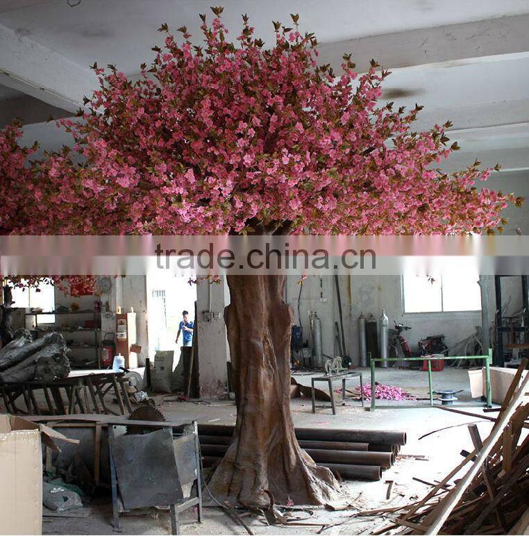 Wholesale fiberglass artificial cherry blossom tree garden decoration artificial cherry tree