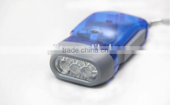 Customized Logo Portable Manual Led Flashlight