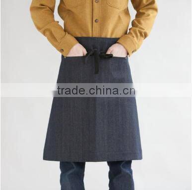 Custom high quality denim half apron with pockets