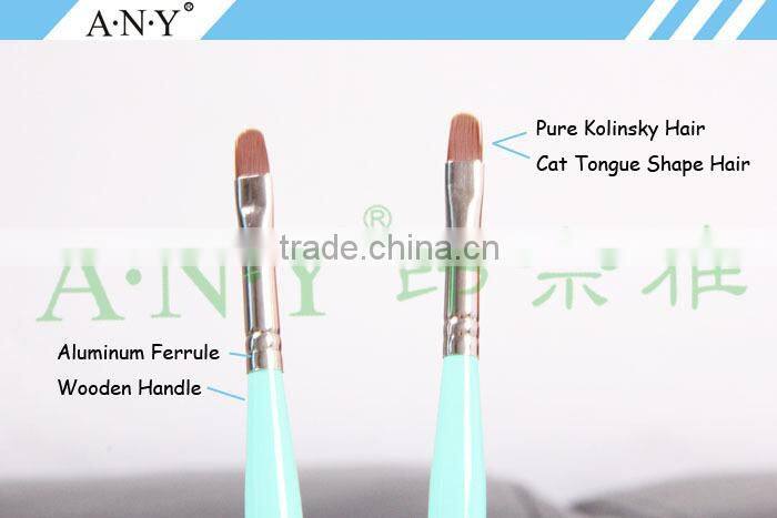 ANY Nail Art Beauty Care UV Coating Wooden Handle Nylon Nail Brush French Nails