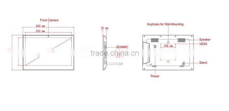 14 inch Tablet pc with camera RK3188 Quad Core 1920*1080 HD LCD shenzhen factory