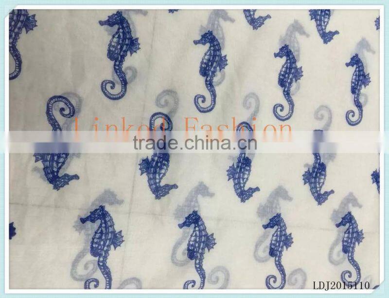 2015 Women Ployester Long Soft Hippocampus Scarf Wraps Shawl