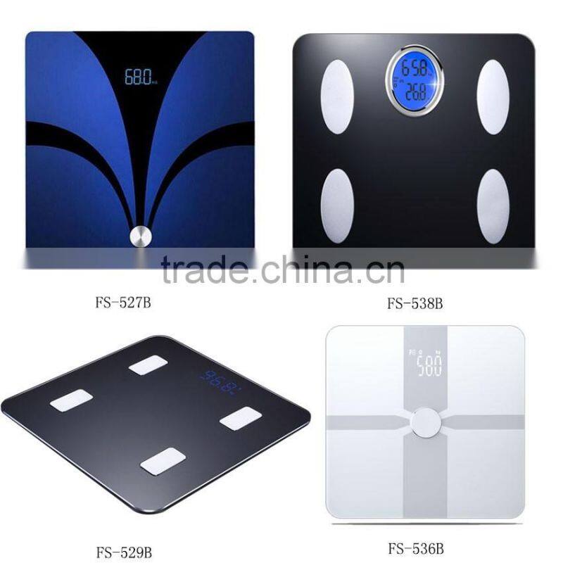 Large Lcd Display Black Bluetooth Body Fat Scale Digital Weighting Scale