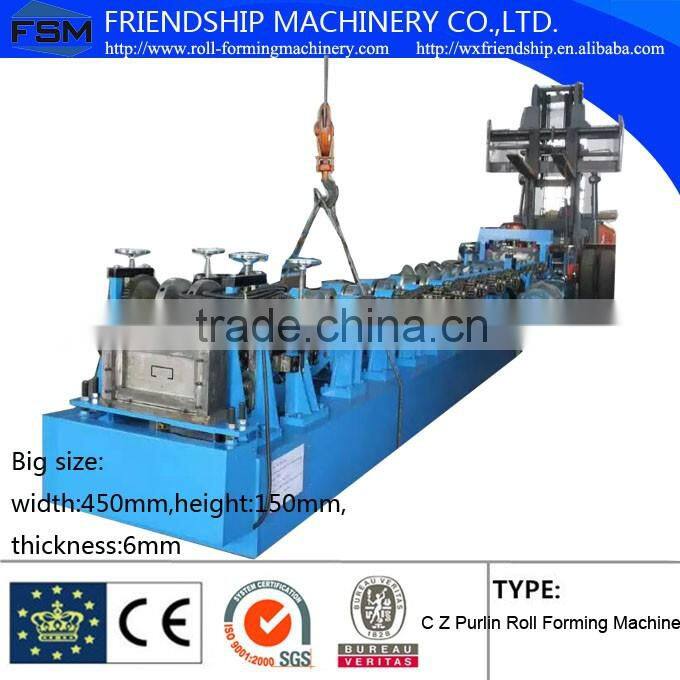 Big Size C Z Roll Forming Machine,thickness 6mm