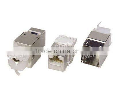 Cat.6 STP Keystone Jack 180 degree,dual IDC type