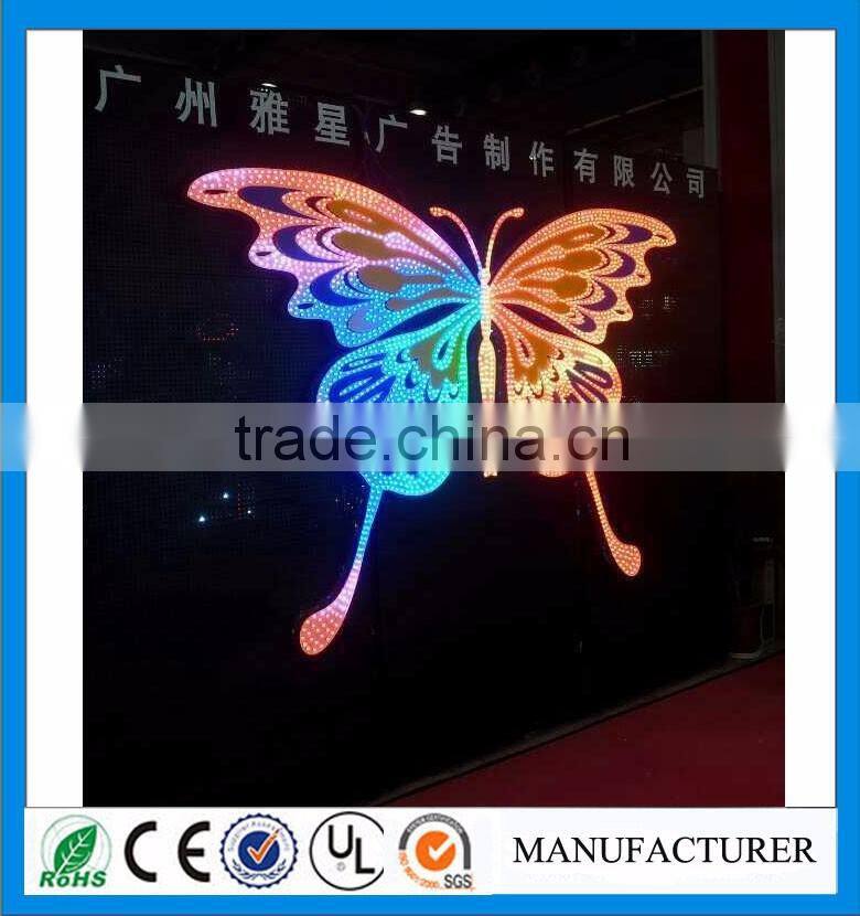 Eye catching punching holes exposed led outdoor advertising sign