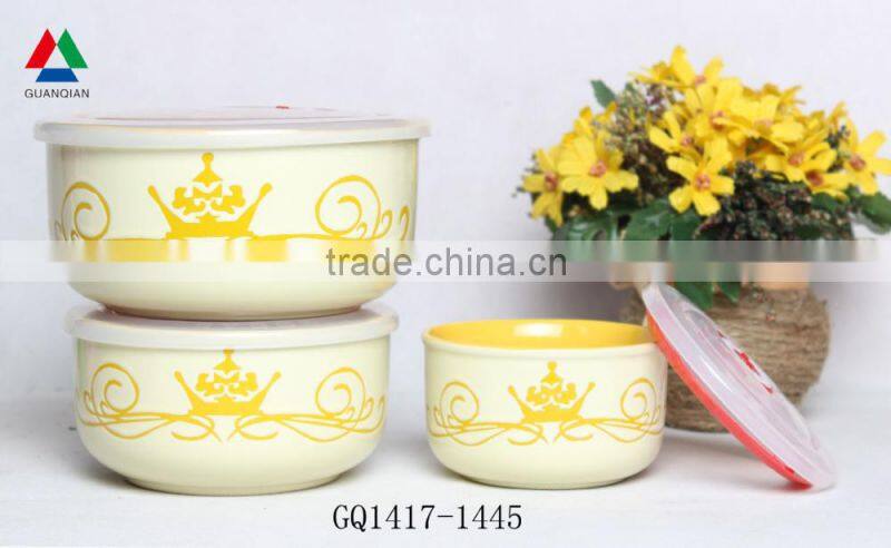 High Level ceramic bowl for wholesale ceramic bowl with lid for hot sale