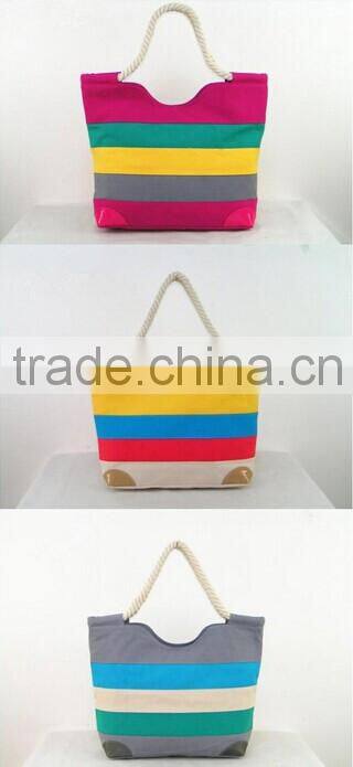 Rainbow bar splicing fashion leisure handbag