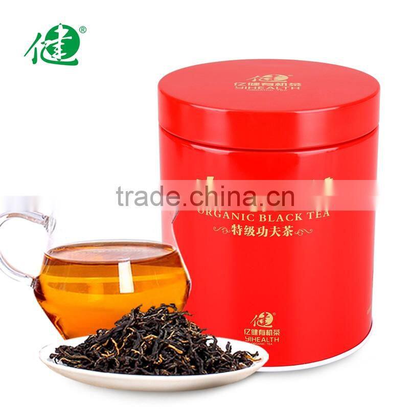 Yijian organic black Tea canned with CNAS/JAS/E.U/U.S