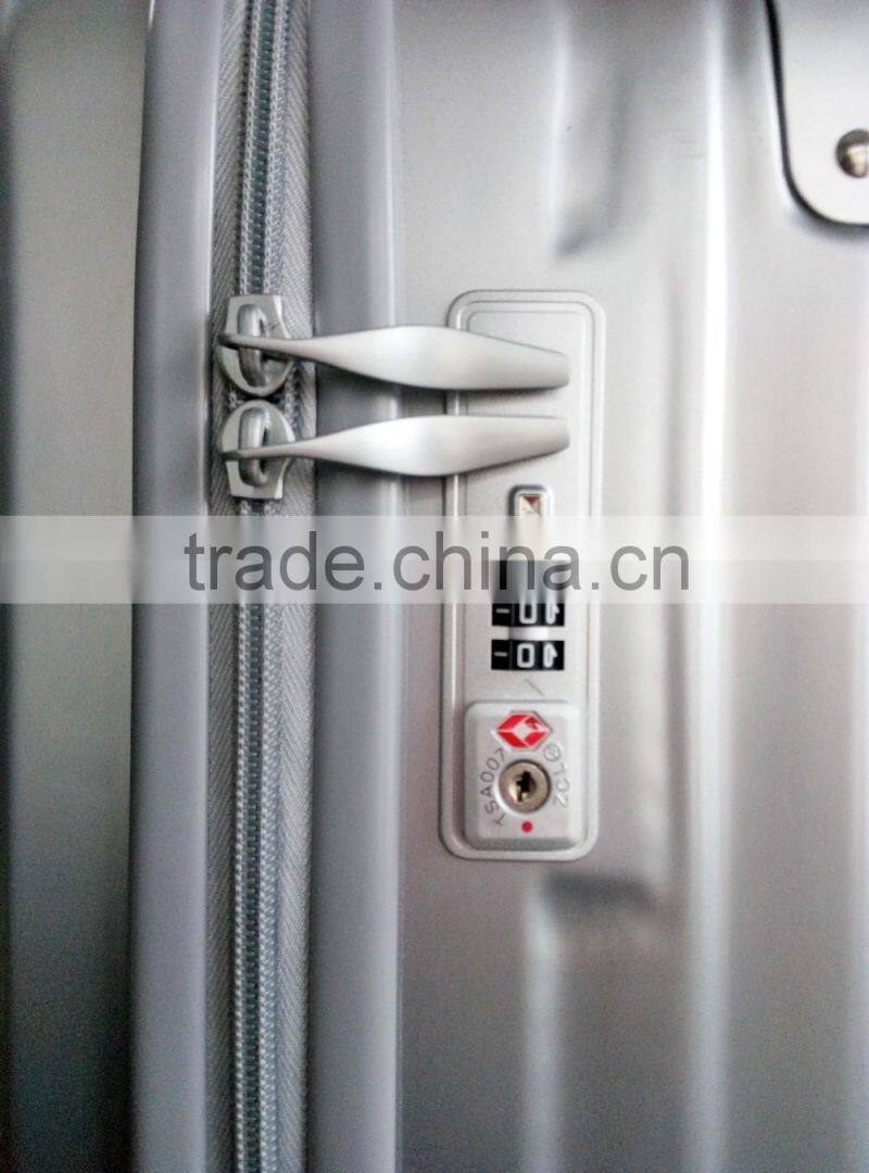 TOP and High quality hard ABS+PC Bright trolley luggage set