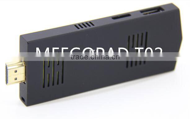 2015 latest MEEGOPAD T02 INTEL Z3735F Quad Core Windows8 win8ANDROID DUAL BOOT MINI PC DONGLE TV STICK COMPUTE STICK