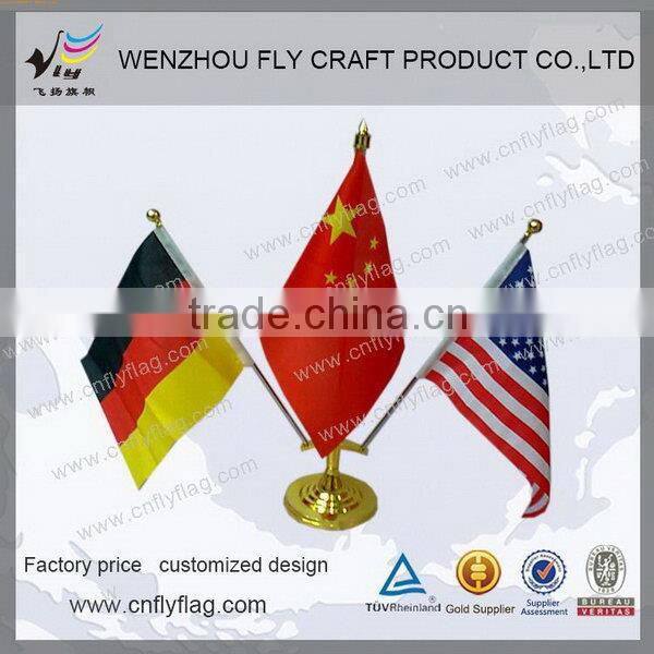 Modern promotional custom table top flag stand