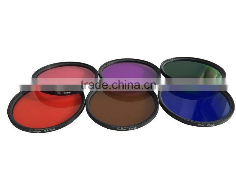High-Precision Universal Aluminium Colorful Camera Filter For Video DSLR