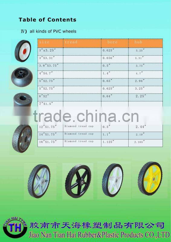 4x1inch flat free rubber tire with smooth tread for material handling equipment