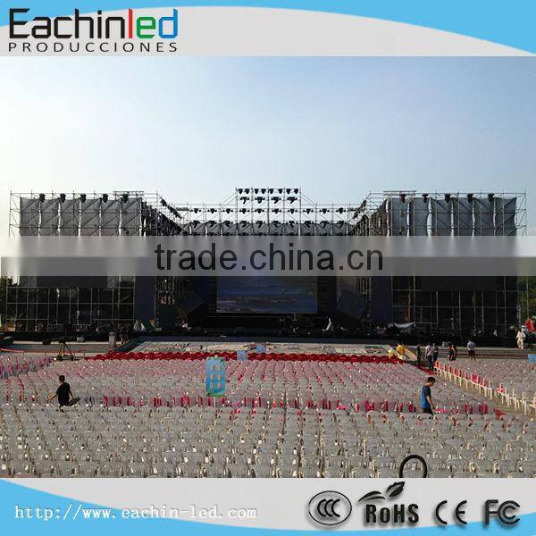 HD video p8 outdoor full color led rental display cabinet