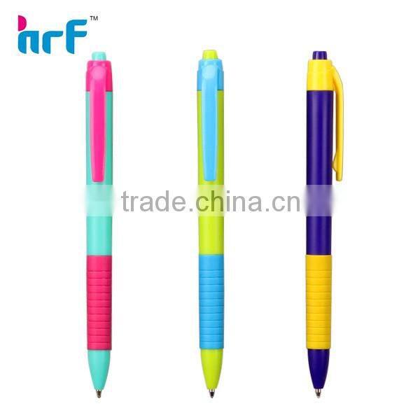 colorful rubber grip ball point pens;flexible rubber grip ballpoint pens