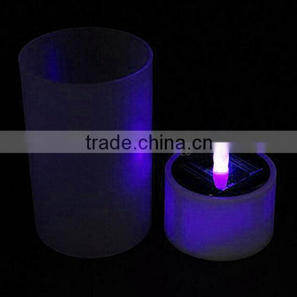 Solar LED Candle Light Flameless Tea Candle With Cup