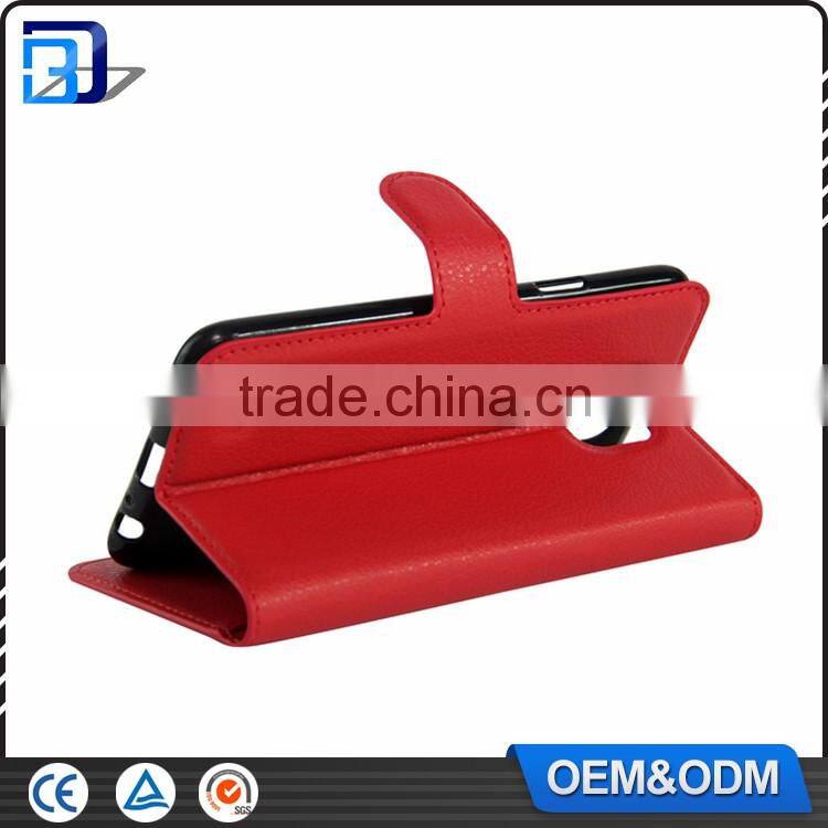 Hot Selling Litchi Texture Wallet Card Holder PU Leather Flip Case For LG X Cam Cover