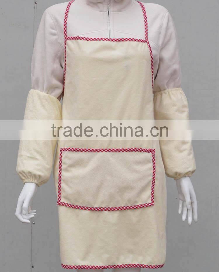 Real Picture China Custom Plain 100% Cotton Terry Waterproof Kitchen Apron