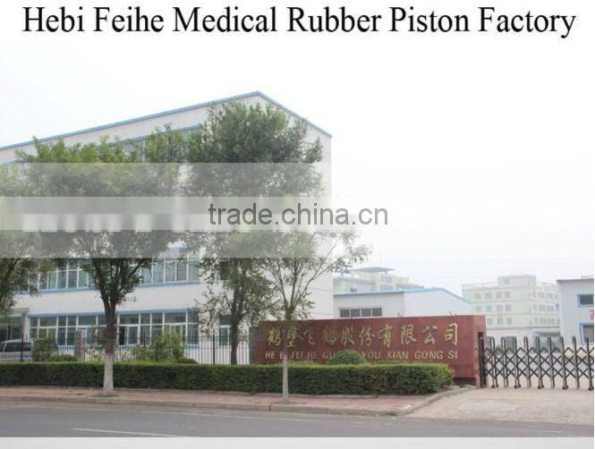 rubber piston seal for medical syringe
