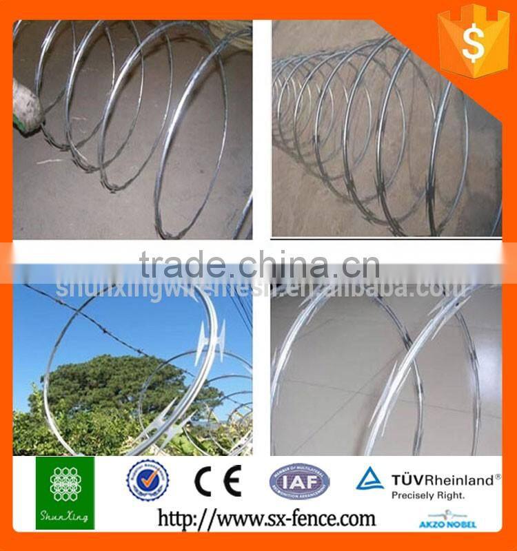 Cheaper concertina razor barbed wire with pallet/razor barbed wire toilet seat