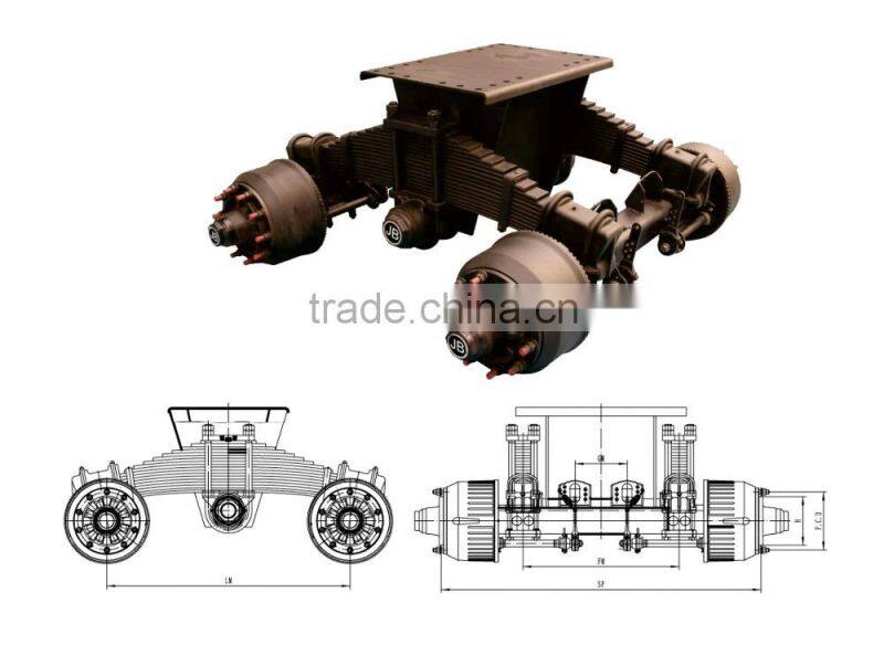 Bogie Suspension/bogie mechanical suspension With Axles