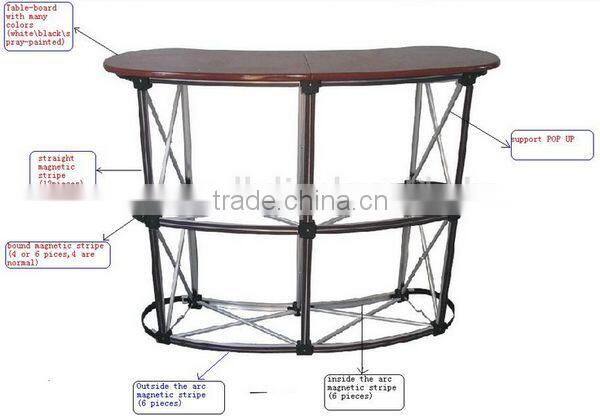 best sales squre aluminium pole promotion counter