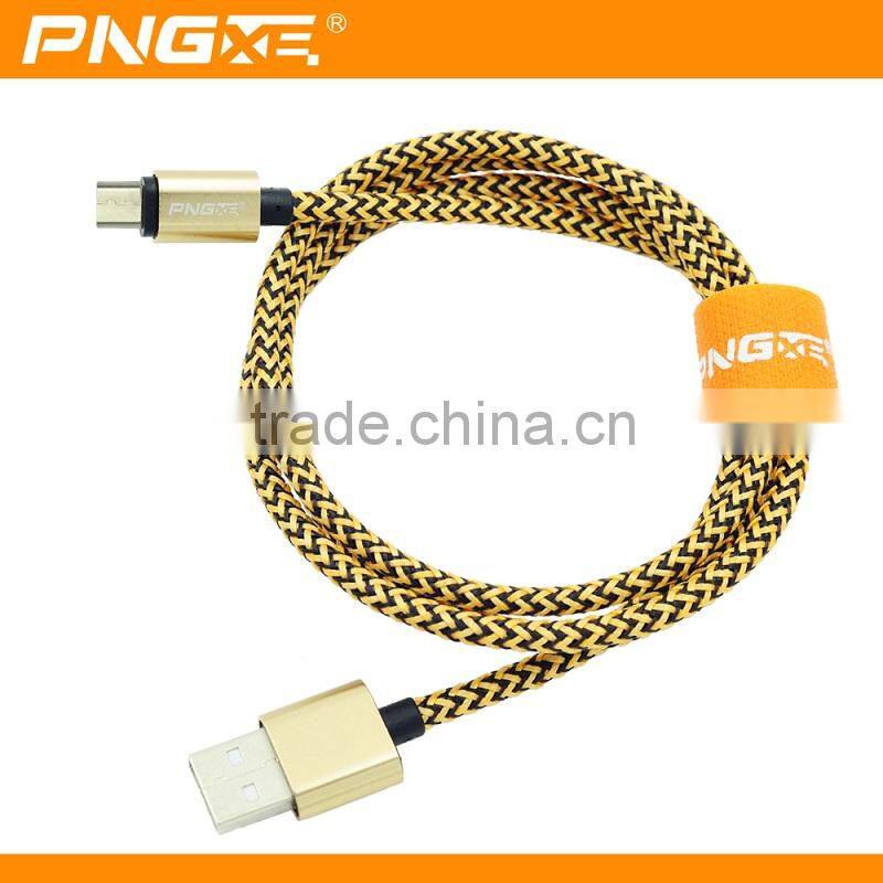 PNGXE hot sale high quality nylon braided usb charger cable for iphone 5 data cable