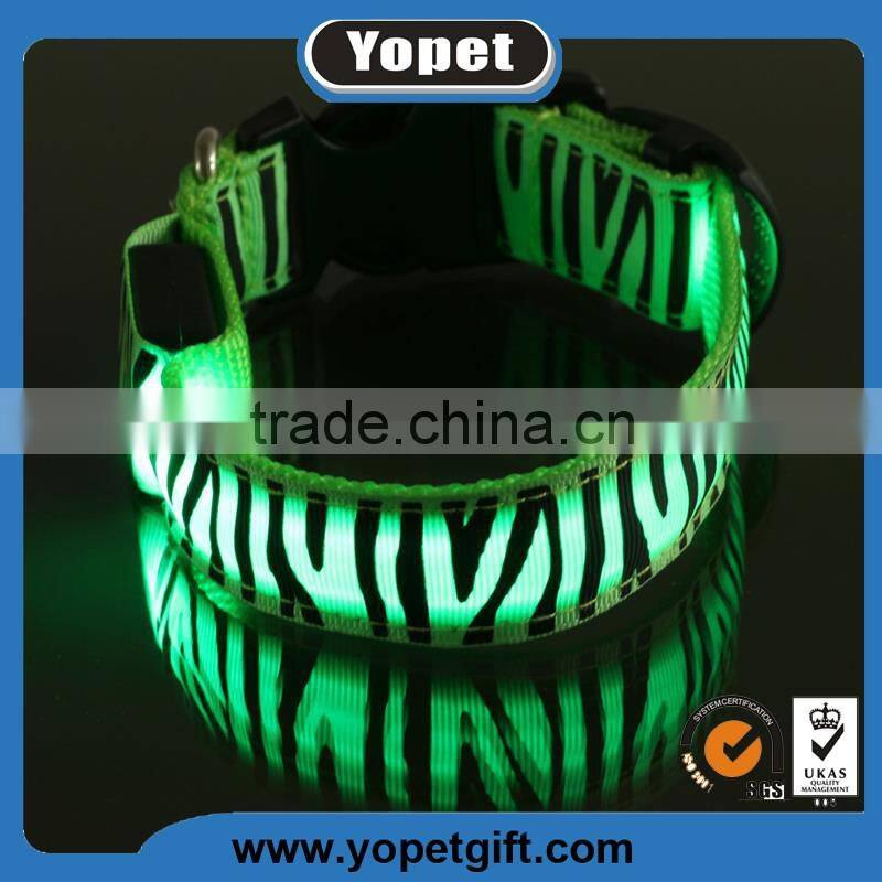 Hot Selling New Pet Products Factory Direct Sale Zebra Led Dog Collar