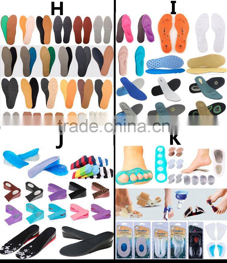 Silicone gel cushion pad custom printed insole