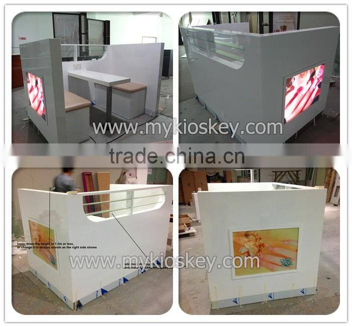 nail bar kiosk for manicure table in mall