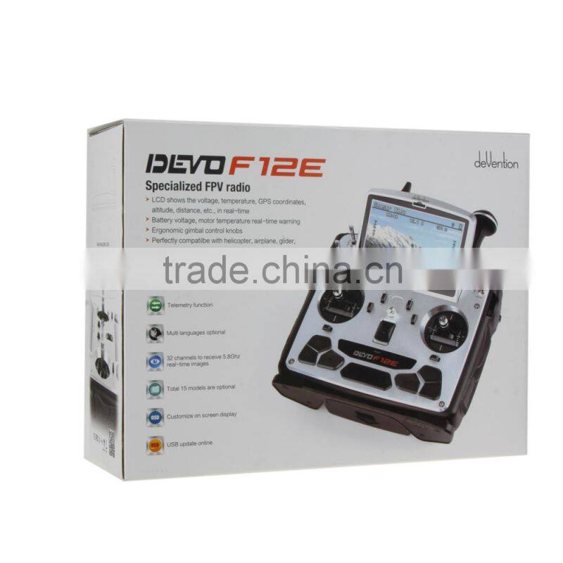 Walkera DEVO F12E Perfect FPV 12CH RC Transimitter with 5in LCD Screen Mode 2 Support 2.4GHz/5.8G 32CH Telemetry