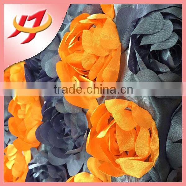 Wedding decorative satin rosette table cover round table overlay