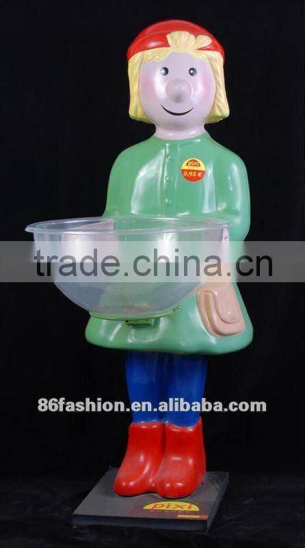 cartoon figure, cartoon character, glass fiber doll