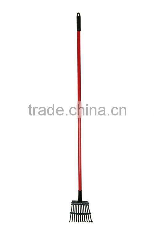 steel tube handle shrub rake