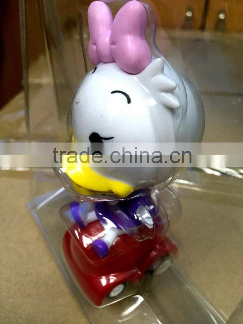 Daisy Duck Figure Pull-back Vehicle,Customized Cute Plastic Car Toys