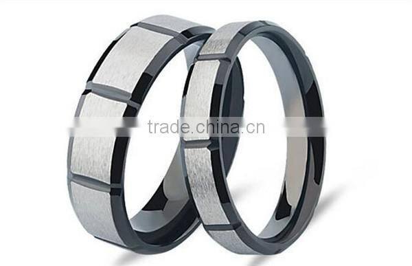 2016 newest design high polished cool simple stainless steel wedding band ring for Lover