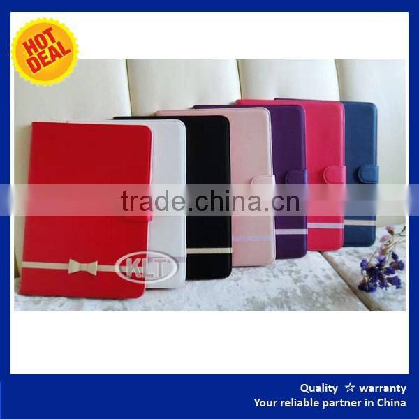 Wallet Leather Case for Samsung Galaxy Tab with Bowknot