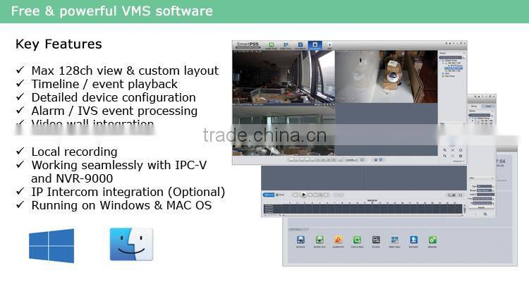 1080P Full HD 2MP Water & Vandal-proof H.265 WDR Smart IR Dome Network Camera