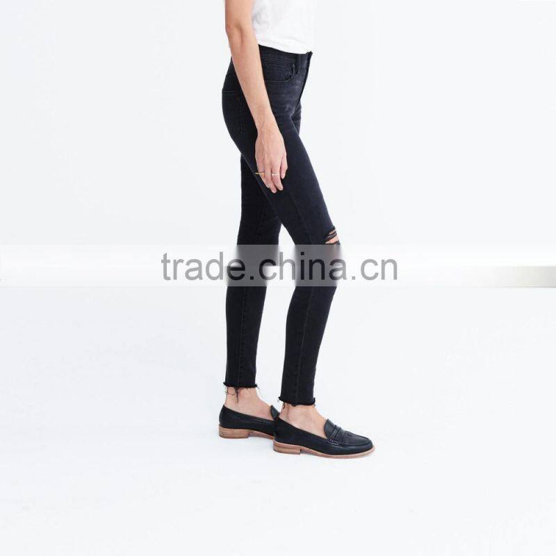Washed Denim Jeans Wholesale Jeans in Black Sea
