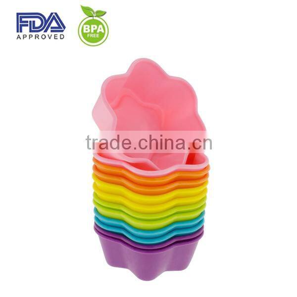 Flower Cupcake Silicone Baking Cups Baking Mould Silicone Reusable Baking Cup