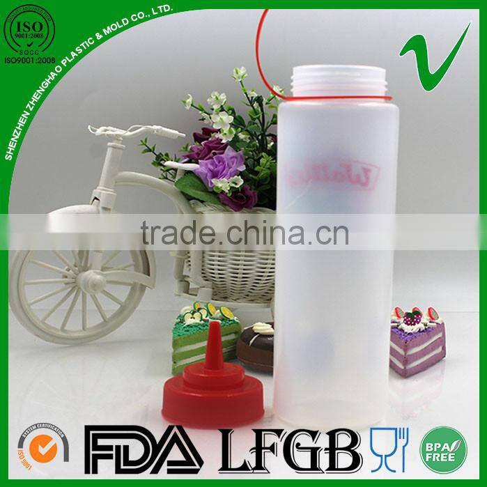 LDPE high grade translucent disposable plastic sauce bottle for food packaging