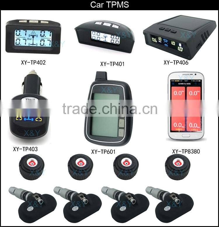 LCD tpms with external tpms sensor flat tyre sensor diy sensor XY-TPMS401E