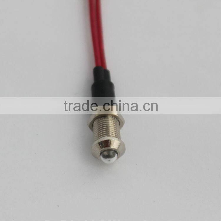 Red 8mm Metal led pilot lamp 220V panel light raised rgb led indicator light led flat panel lighting