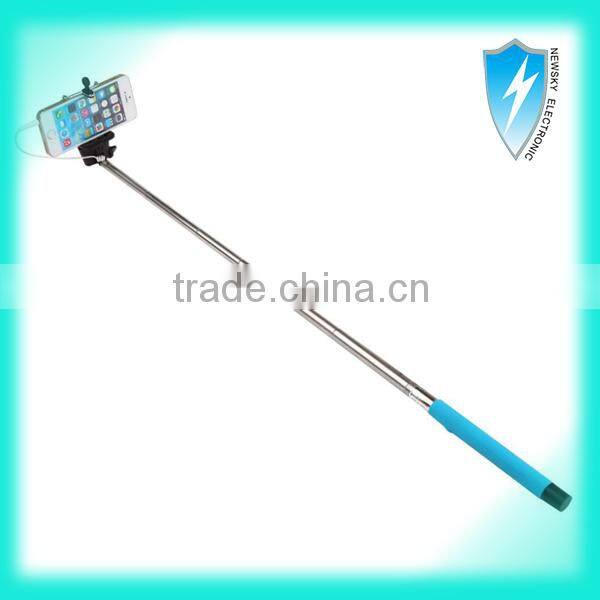 Selfie stick with bluetooth shutter button