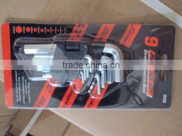 9 pieces special stainless steel hex key wrench spanner